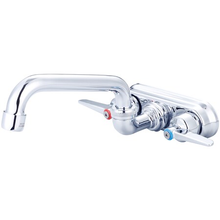 Central Brass Two Handle Shell Type Wallmount Faucet, NPSM, Standard, Polished Chrm 0194-LE0